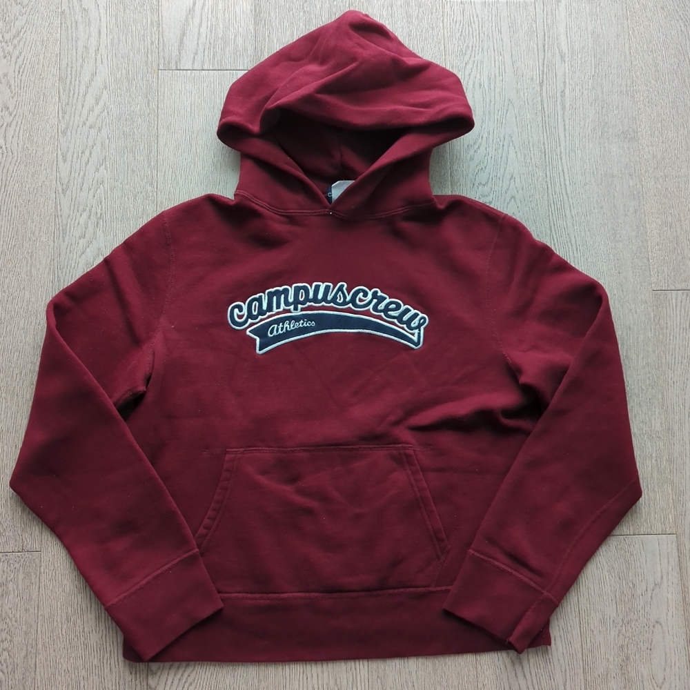 Campus Crew Burgundy Maroon Hoodie
